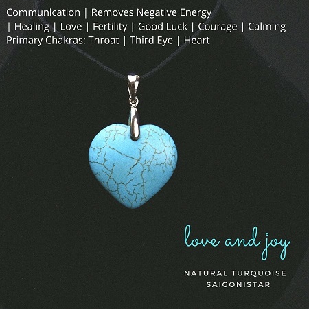 2008032 Trang sức phong thủy hộ mệnh bình an mặt dây chuyền đá Lam ngọc Turquoise CTjade 